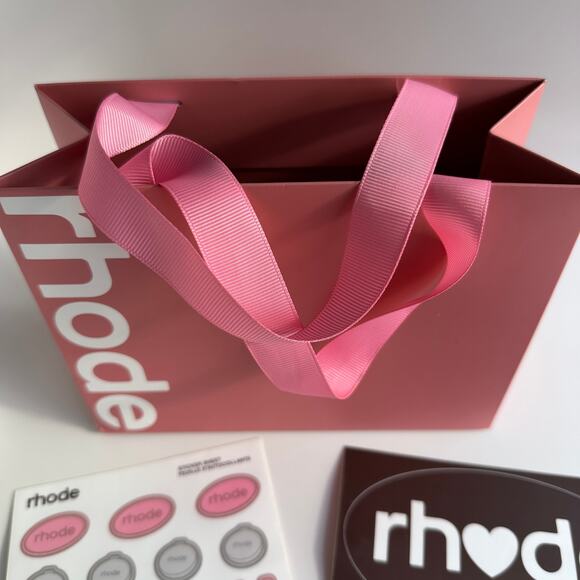 Rhode Sugar Cookie Peptide Lip Tint Gift Set Stickers and Bag LA Popup Brand New - Picture 5 of 16